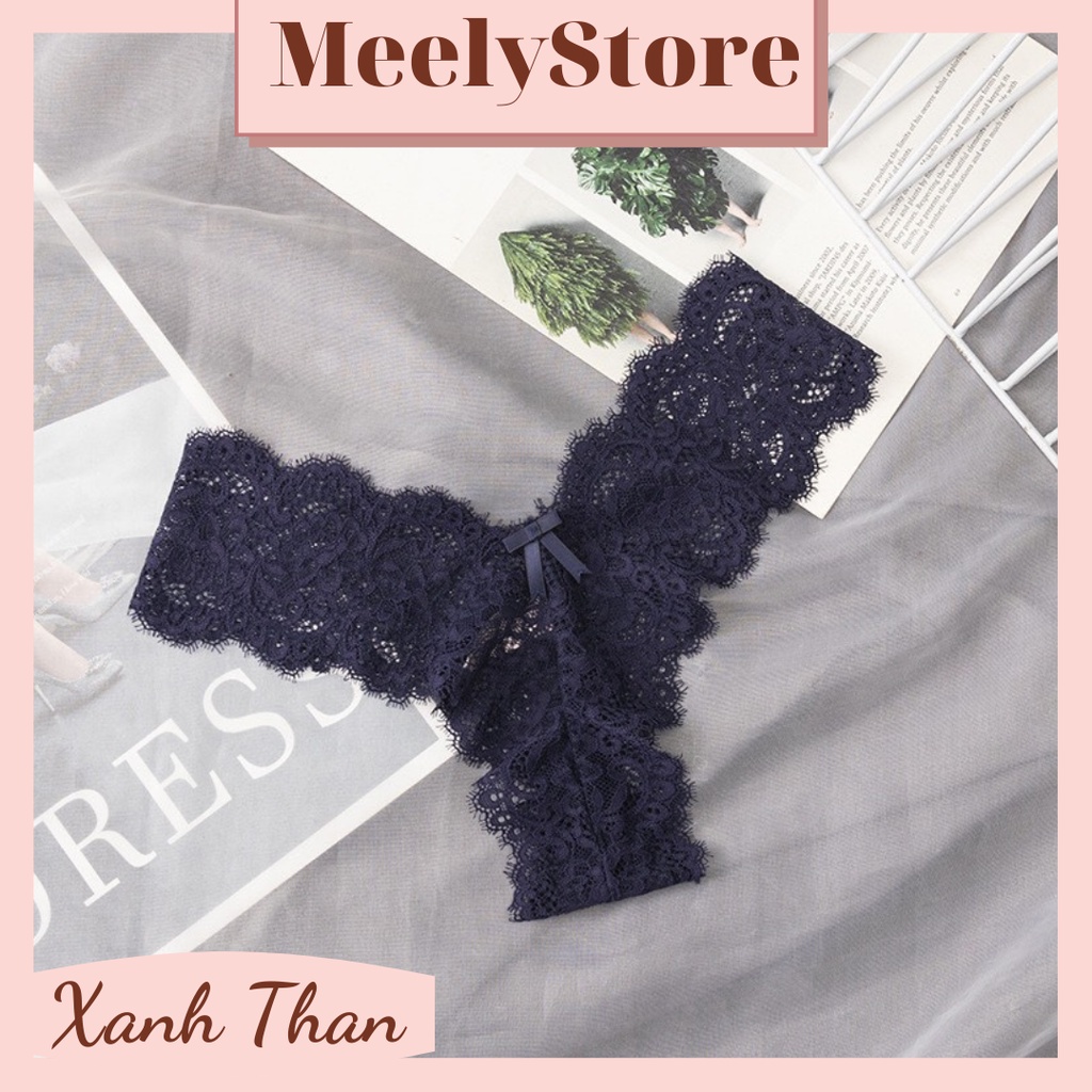 Quần Lót Lọt Khe Ren Nữ Siêu Sexy Dáng Chữ Y Màu Pastel Chất Ren Mềm Mịn Quyến Rũ Thoải Mái, Co Dãn- 8002