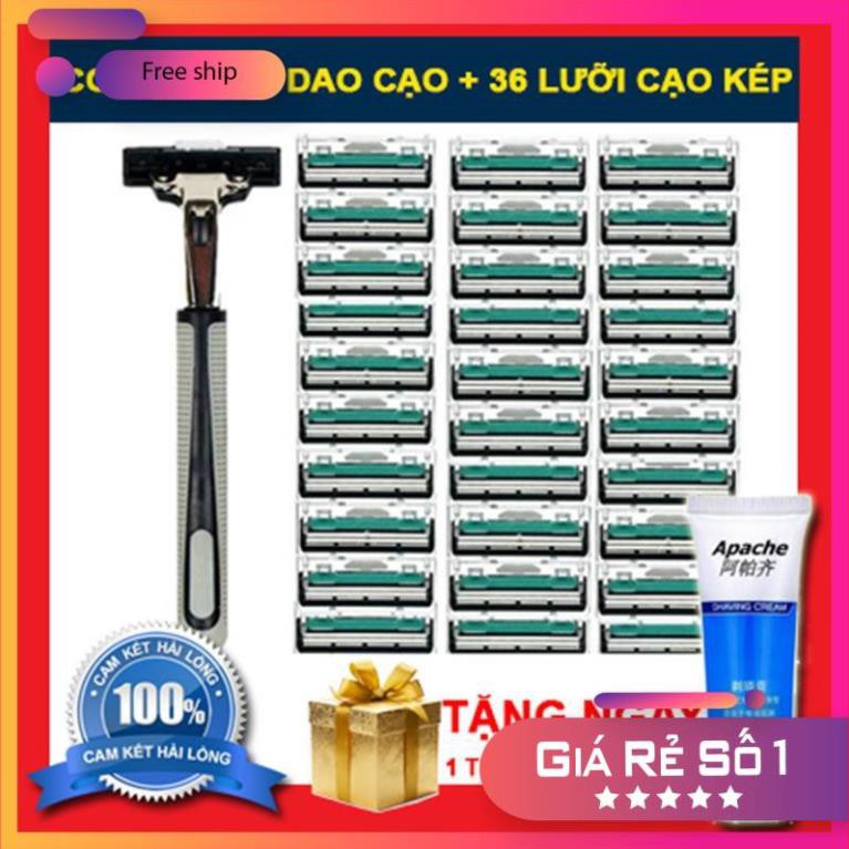 bộ bàn cạo dâu 36 lưỡi + tặng kèm kem cạo [GDTI_24H]