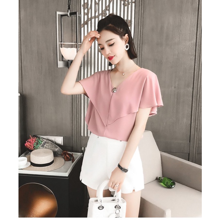 Áo Kiểu Sơ Mi Nữ Cổ Choàng Tay Dơi Hàn Quốc Công Sở Thời Trang❤️💥FREESHIP❤️💥 ÁO KIỂU NỮ CÔNG SỞ