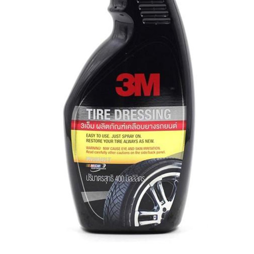 Chai Xịt Bảo Dưỡng Và Phủ Bóng Lốp Xe 3M 39042 LT Tire Dressing 400ml - Tặng khăn lau đa năng