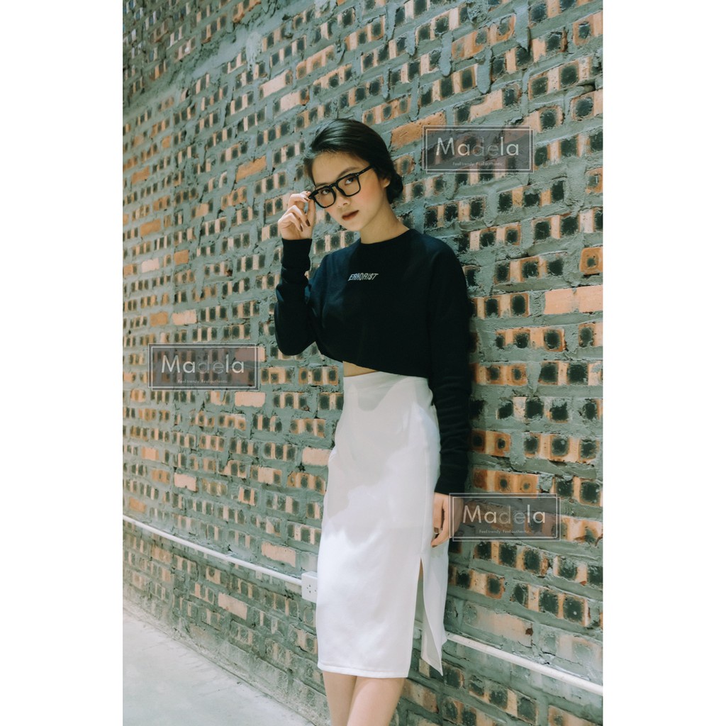 chân váy dài xẻ tà ulzzang phong cách Hàn QuốcCHERRY Váy nữ dài chữ A công sở dài sẻ tà V055