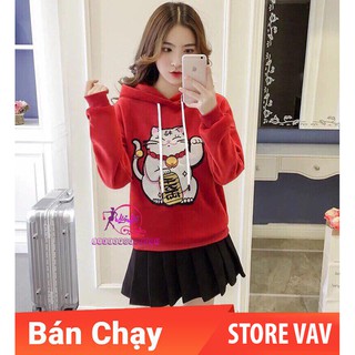 Áo nỉ thêu mèo thần tài - storevav