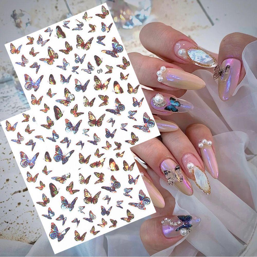 Sticker Holographic Dán Móng Nghệ Thuật DIY