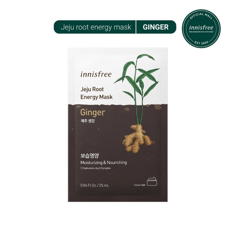 Mặt nạ giấy chăm sóc da từ rau củ innisfree Jeju Root Energy Mask 25ml
