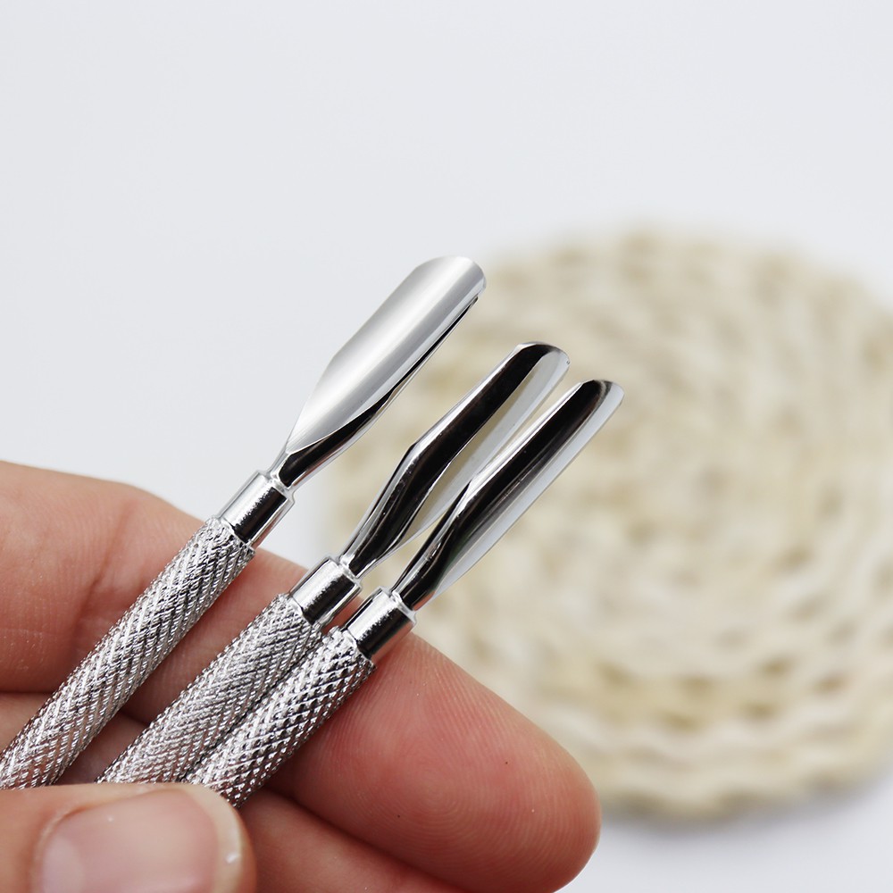 Cây đẩy da chết nail, cây sủi da inox 2 đầu cao cấp Jeliva Chính Hãng