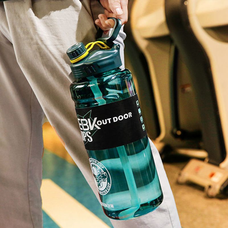 Bình nước không BPA sức chứa lớn 1700ml/ 2300ml/ 3000ml có tay cầm nhỏ gọn cho thể dục gym thể thao