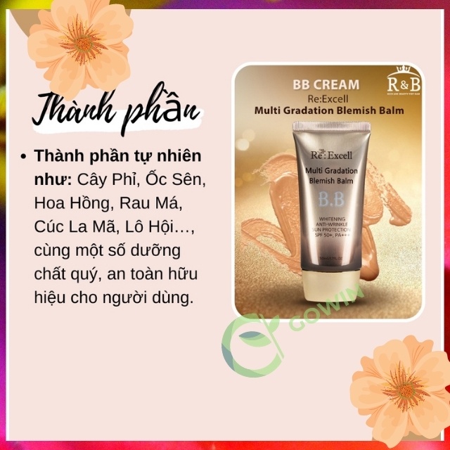 [SPA CAO CẤP]Kem Nền BB Cream Multi Gradation Blemish Balm Che Khuyết Điểm, Như Kem Lót, Kem Chống nắng, nâng tone, tốt