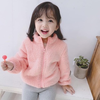 Áo khoác lông cừu hàng QC cho bé trai/gái 8-20kg