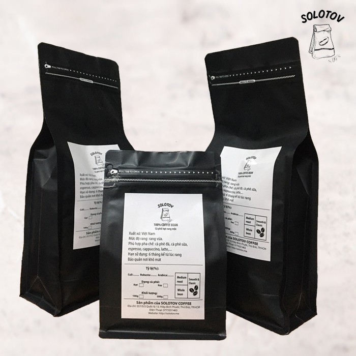 [CÀ PHÊ HẠT RANG MỘC] 100g Cà phê hạt Culi Robusta Arabica rang mộc pha phin pha máy - SoloTov Coffee (Trộn theo tỷ lệ) | BigBuy360 - bigbuy360.vn