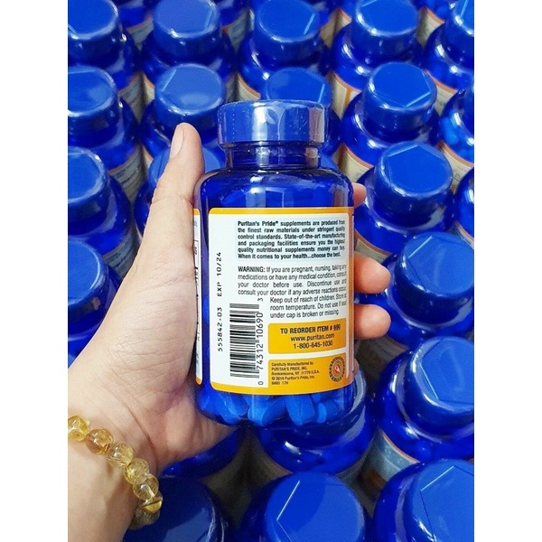 🍊🍋 Viênh uống bổ sung Vitamin C Puritan’s Pride C-1000mg with Bioflavonoids 100 Viên của Mỹ🍋🍊ưs4õ