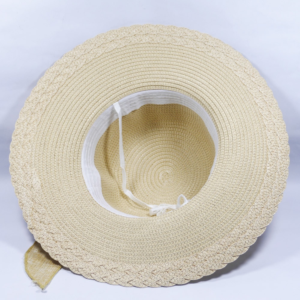 Mũ cói NƠ TO vành rộng 9cm, vòng đầu 57 cm - chất liệu vải cói đẹp thích hợp cho chị em phụ nữ