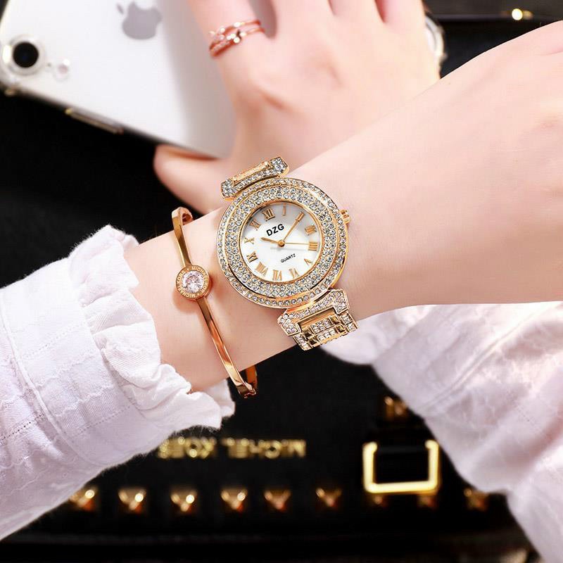 Đồng hồ thời trang nữ DZG mẫu cườm mới AB123 | BigBuy360 - bigbuy360.vn