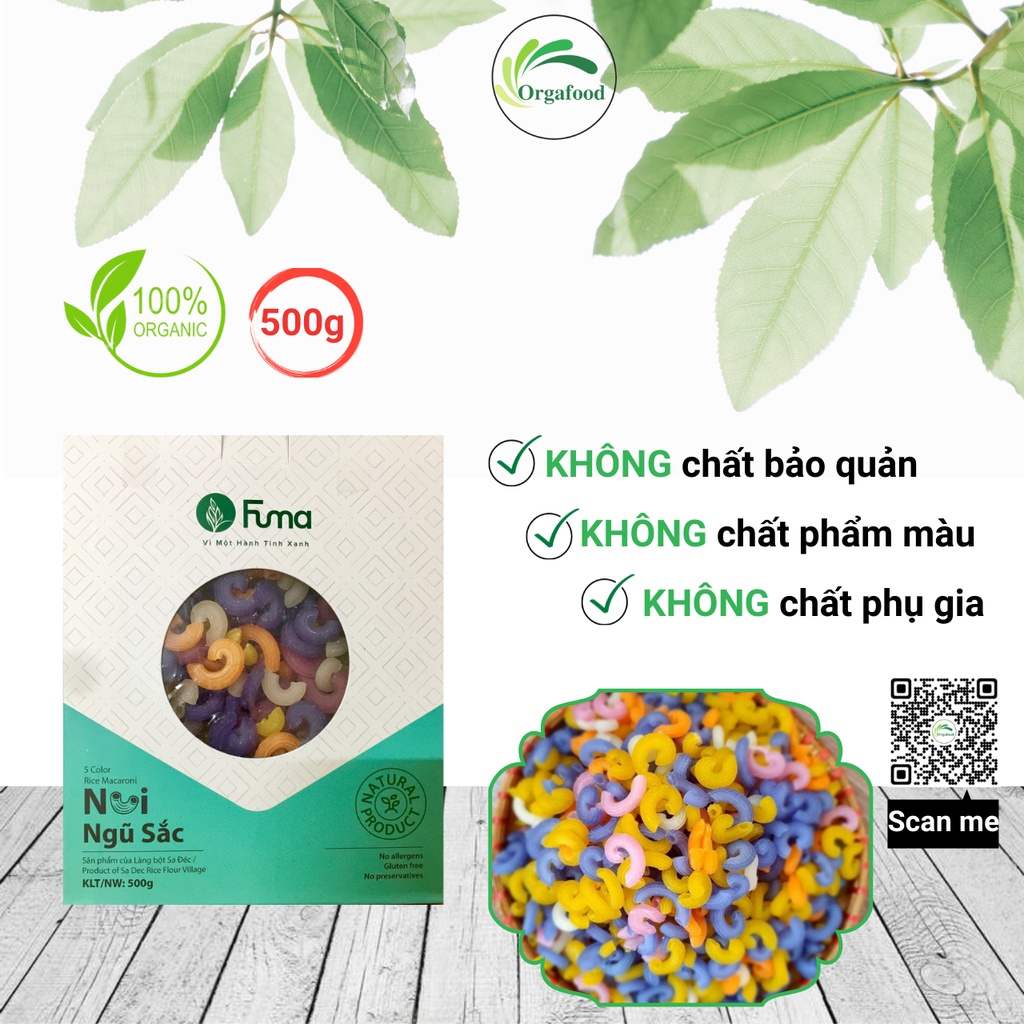 Nui rau củ hữu cơ Fuma nui ngũ sắc Eat-clean cho người ăn kiêng, cho bé ăn dặm | BigBuy360 - bigbuy360.vn