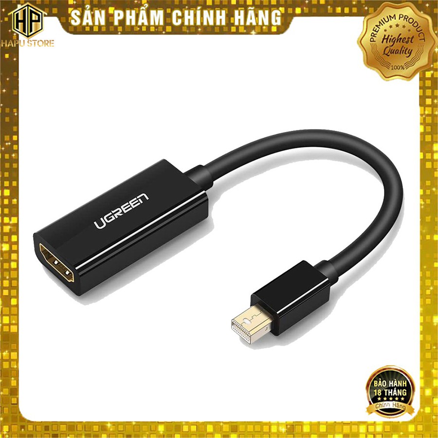 Cáp Mini Displayport sang HDMI Ugreen 10461 độ phân giải Full HD chính hãng - HapuStore