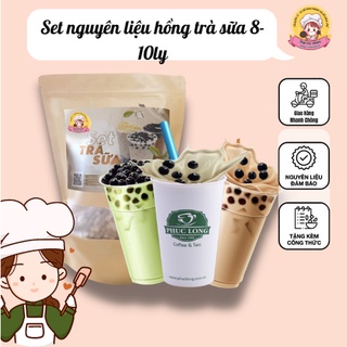 Set nguyên liệu hồng trà sữa đặc biệt 8-10ly 350ml