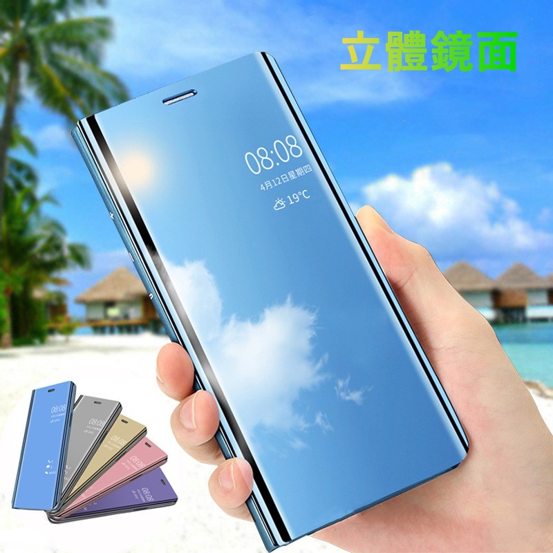 Bao Da Điện Thoại Nắp Lật Tráng Gương Cho Oppo Reno4 Z F Reno 4 4f 4z R17 Pro