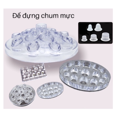 Đế mica đựng mực phun xăm,hũ đựng mực