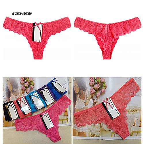 Quần lót nữ dáng chữ T thiết kế ren phối G-string thời trang quyến rũ