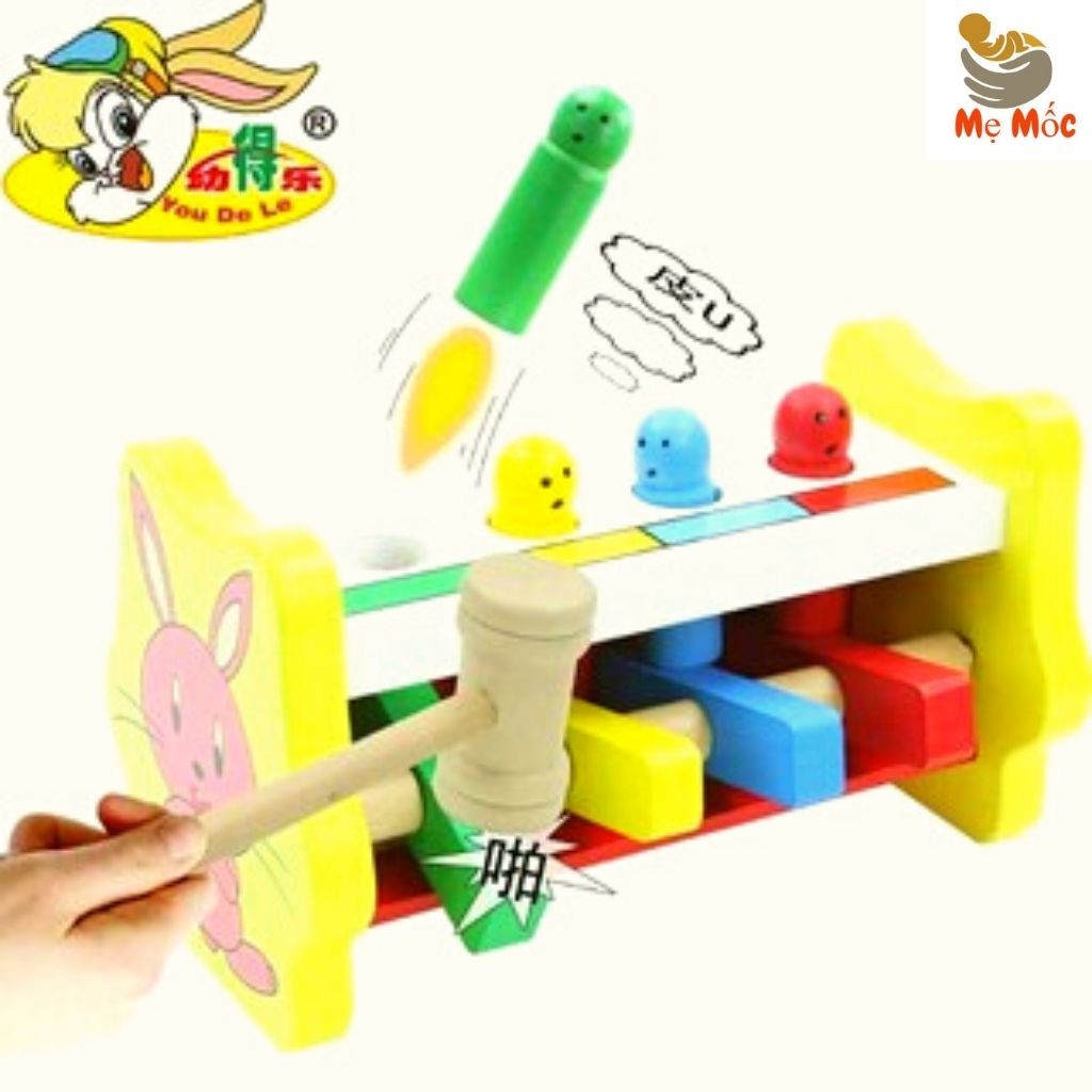 Đập Chuột - Đồ Chơi Gỗ Thông Minh Rèn Luyện Vận ĐỘng, Tinh Mắt, Nhanh Tay, Tư Duy cho trẻ [Shop Mẹ Mốc] ,ĐC