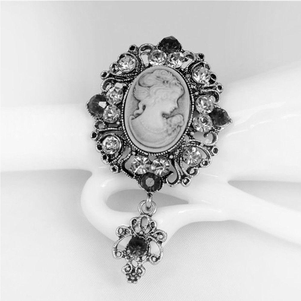 Ghim Cài Áo QQMALL Cameo|Trang Sức Cổ Điển Quà Tặng Victorian