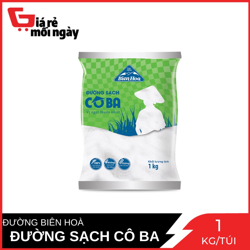 Đường Sạch Cô Ba Đường Biên Hoà Gói 1kg