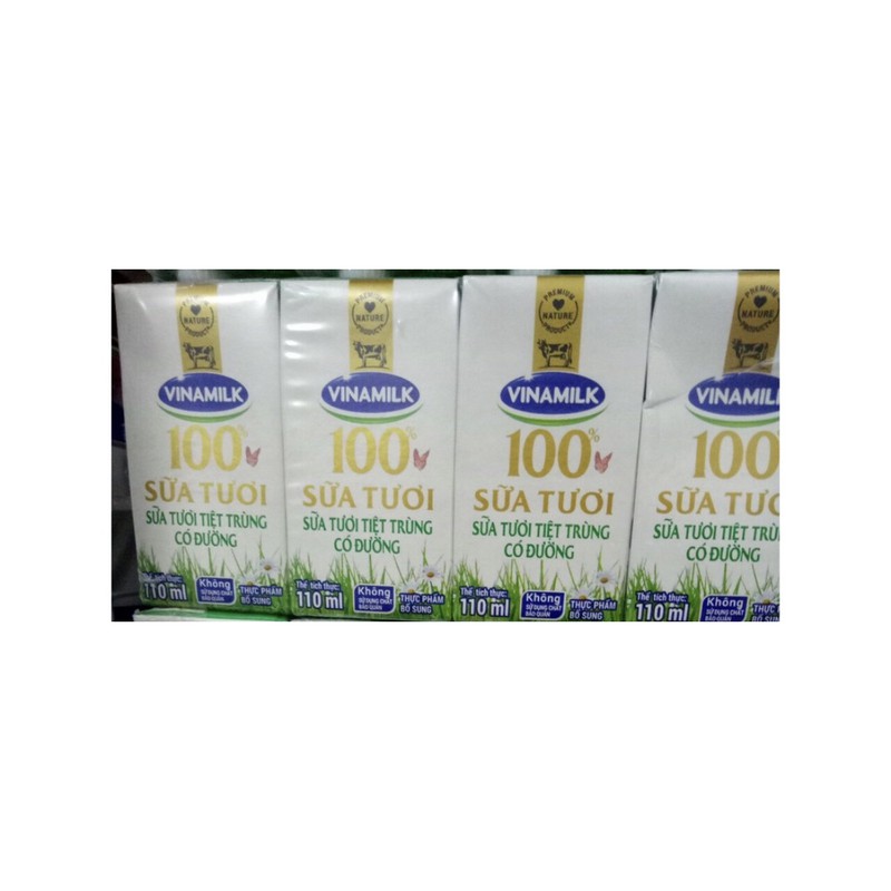 Sữa Tươi Tiệt Trùng Vinamilk 100% lốc 4 hộp 180ml