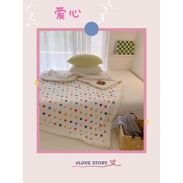 Chăn Lông Cừu Ấm Áp Cho Mùa Đông Nhiều Hoạ Tiết Dễ Thương _ shinbedding