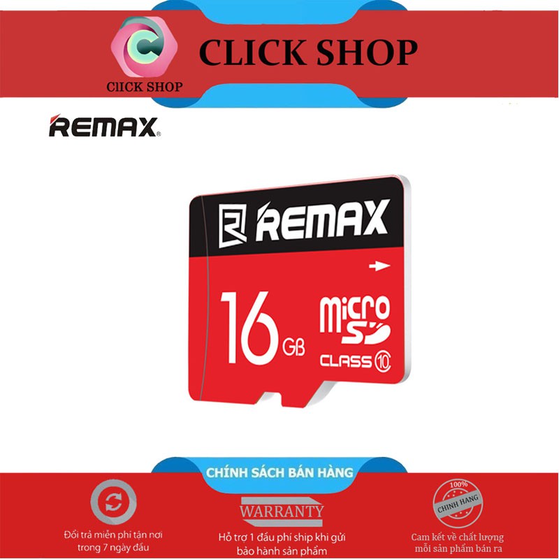 Thẻ nhớ Remax 16Gb dung lượng chuẩn chạy cho các thiết bị kể cả camera
