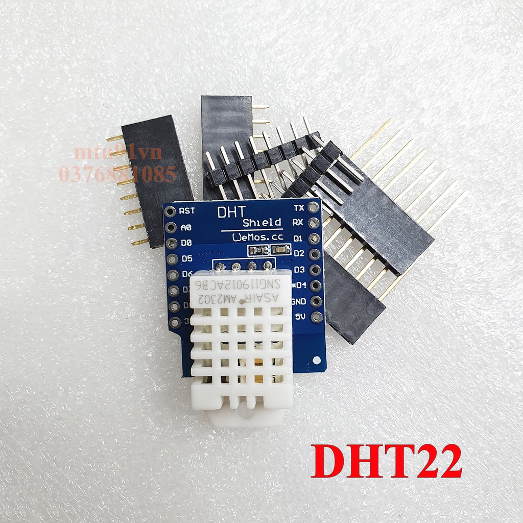 Shield Cảm biến nhiệt độ và độ ẩm cho mạch Wemos D1 mini DHT11 - DHT22