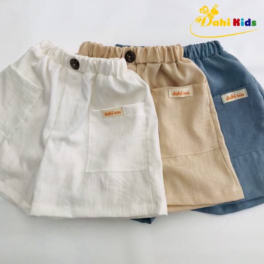 Quần Đùi Đũi Trẻ Em DAHI KIDS Vải Đũi Nhẹ Mát Size 10-35kg