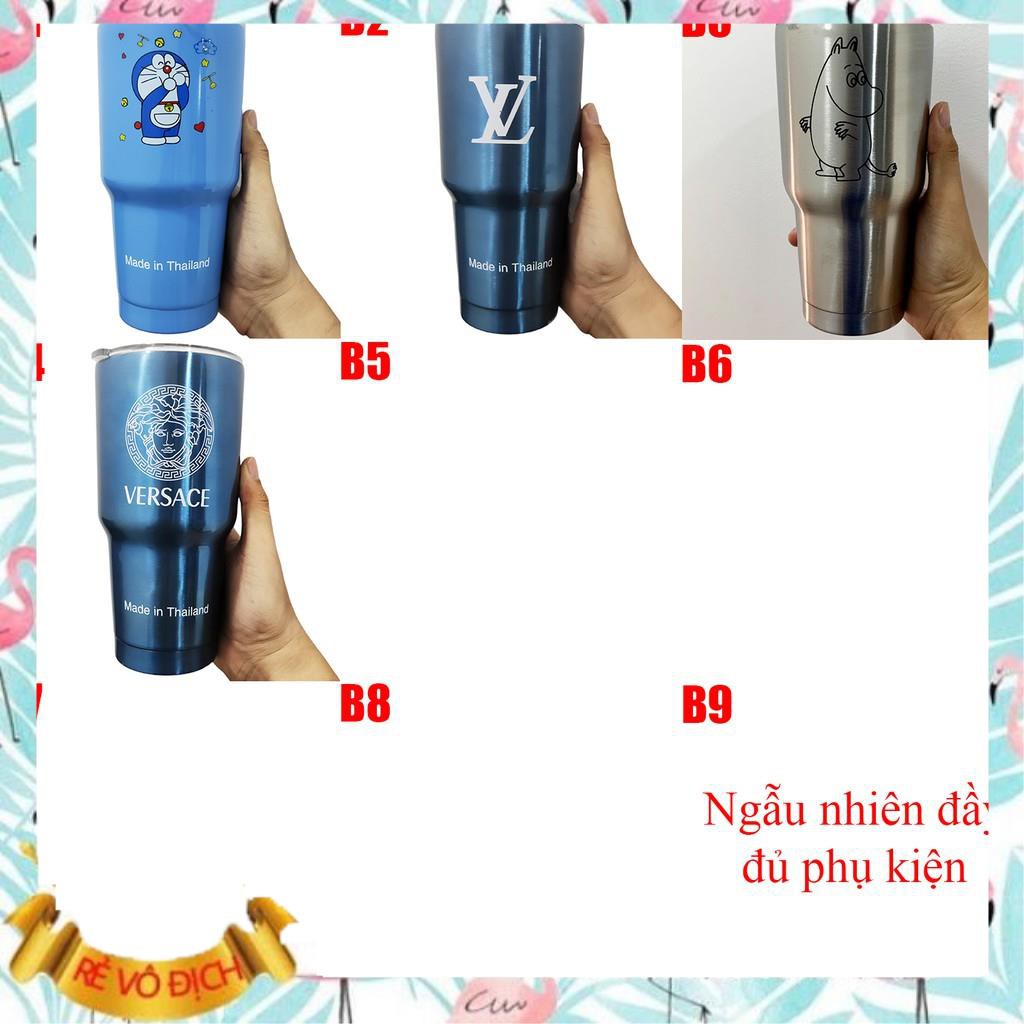 (Giá sỉ)  Ly Giữ Nhiệt Yeti Thái Lan 900ml Kèm Túi Xách, 2 Ống Hút Và Cọ Rửa  - M103