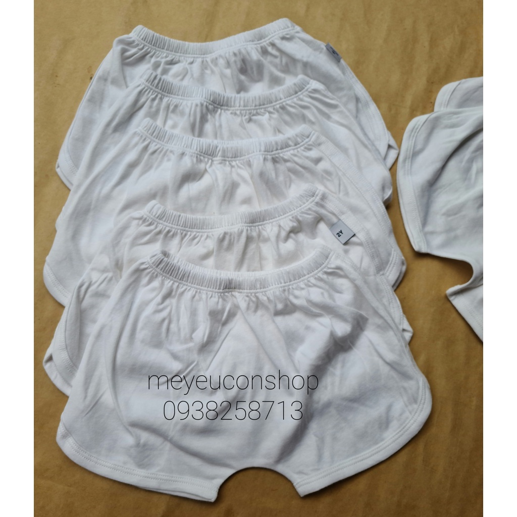 (5-15kg) QUẦN ĐÙI THỂ THAO COTTON TRẮNG MIATOP CHO BÉ