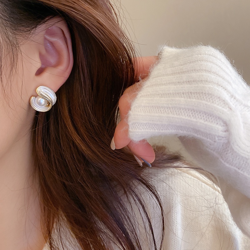Bông Tai Mạ Bạc 925 Đính Ngọc Trai Sang Trọng Cho Nữ