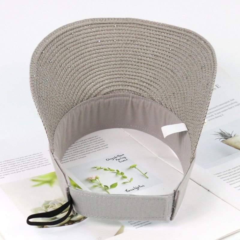 Nón Cối Rộng Vành Đính Hạt Ngọc Trai Giả Chống Nắng Thời Trang Đi Biển Cho Nữ
