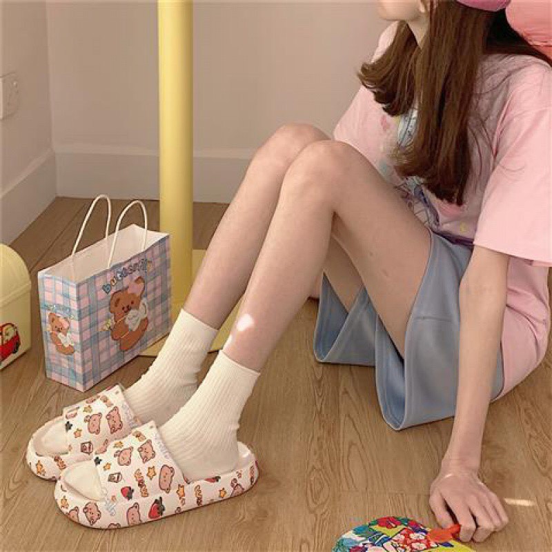 Free ship Dép bánh mì quai ngang nhiều hình dễ thương  002