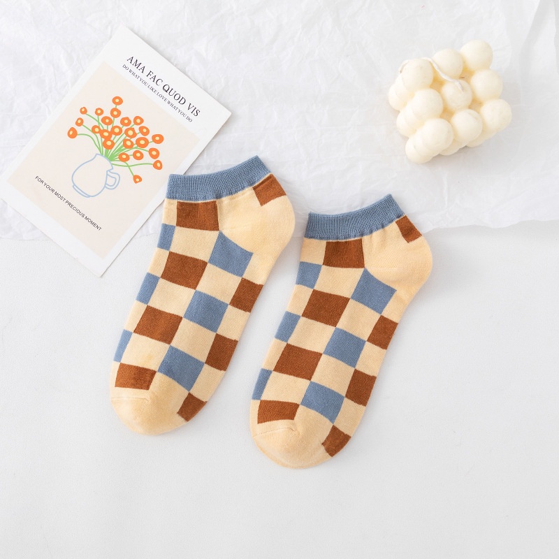 Đôi Vớ Cotton Họa Tiết Sọc Caro Thời Trang Cho Nữ | BigBuy360 - bigbuy360.vn