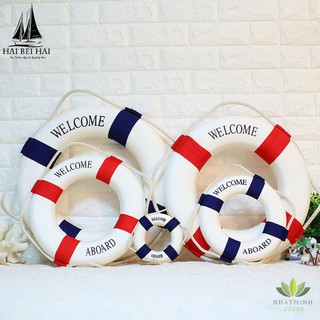 Phao xốp trang trí Welcome phong cách biển