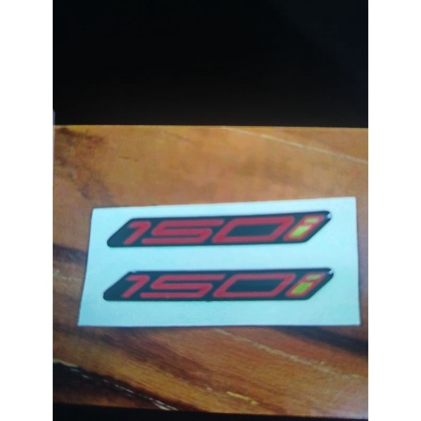 Bộ chữ nổi 150i màu đỏ dán xe Sh new