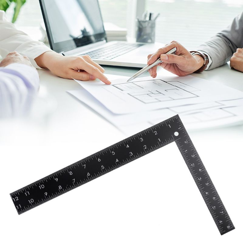 Thước đo hình chữ L bằng kim loại 20*30cm chuyên dụng cho thợ may