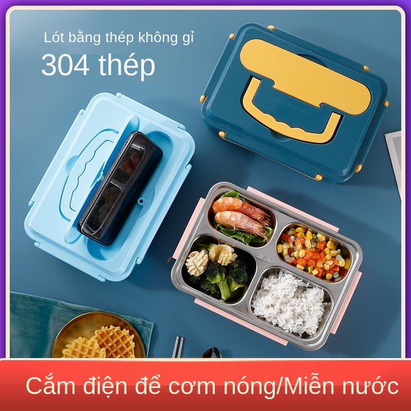 hộp cơm điện 304 phích cắm nước miễn phí hiện vật sinh viên nhân văn phòng xe đẩy tiện lợi