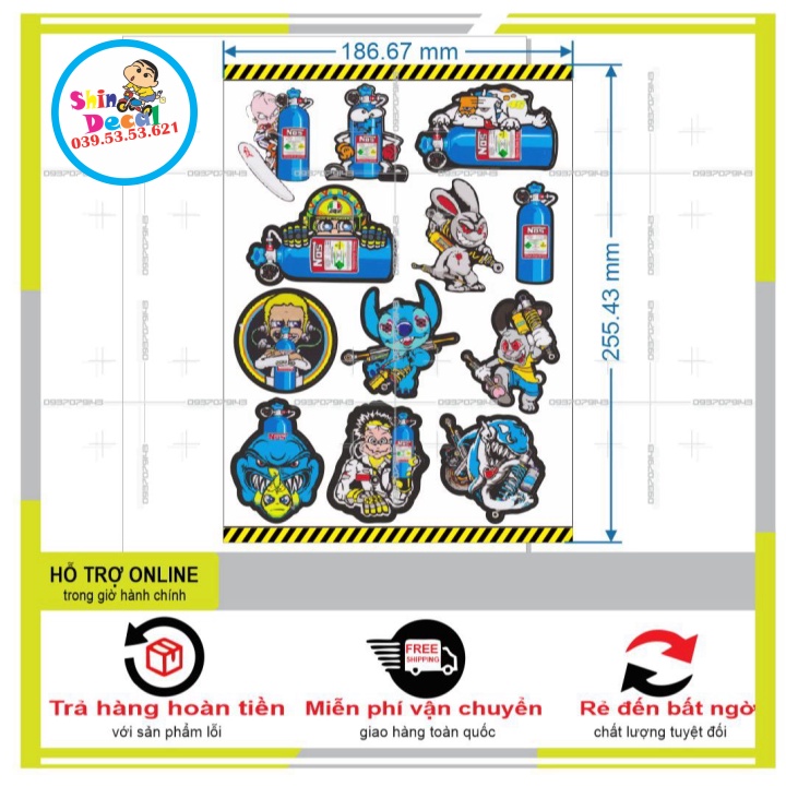 LOGO STICKER DÁN XE MÁY L 20 - SHINDECAL2