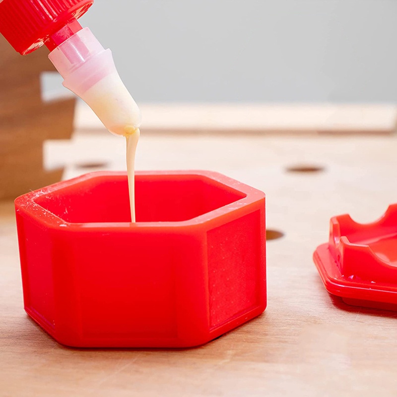 Bộ Bàn Chải Silicone Hoàn Chỉnh Kèm Nắp Đậy Cho Làm Mộc