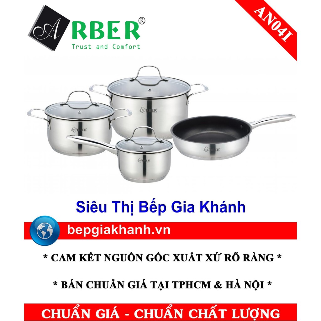 Bộ nồi từ cao cấp Arber AN 04I 4 Món