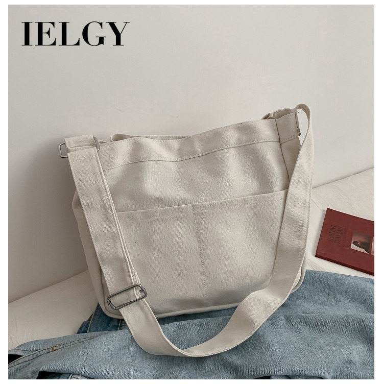 Túi đeo vai IELGY vải canvas xinh xắn thời trang dễ phối đồ cho nữ