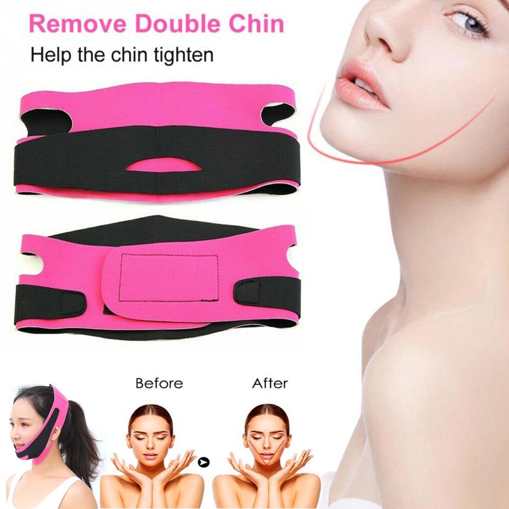[Hàng mới về] Đai đeo nâng cơ mặt tạo cằm chữ V giảm nếp nhăn làm đẹp tiện dụng cho nữ