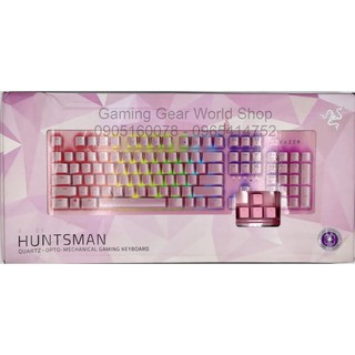 SIÊU SALE BÀN PHÍM CƠ GAMING RAZER HUNTSMAN QUARTZ MÀU HỒNG NEW SEAL