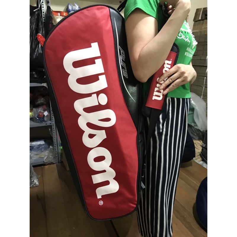 Bao (túi) đựng vợt tennis và cầu lông WILSON (3 ngăn siêu to, dòng cao cấp)