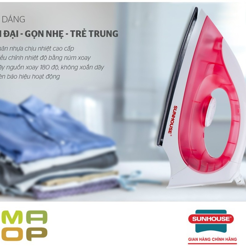 Bàn là Sunhouse SHD1072, bàn ủi khô Sunhouse SHD1072 - Cam Kết Chính Hãng - Bảo Hành Chính Hãng