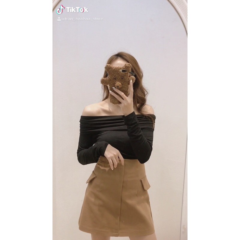 set áo trễ vai + chân váy ( HẾT HÀNG )