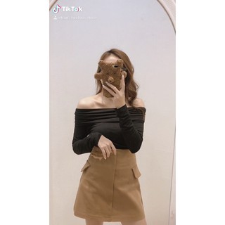 Set áo trễ vai + chân váy